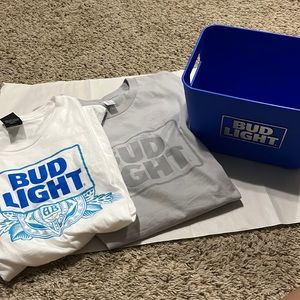 Budlight Bundle of Medium Shirts and bucket